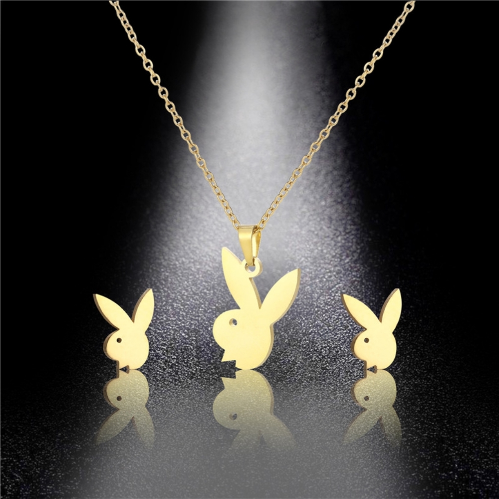 Playboy Set Earrings and Necklace
